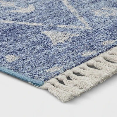 7'x10' Tapestry Rectangular Woven Outdoor Area Rug Blue - Opalhouse™ 2 7'x10' Tapestry Rectangular Woven Outdoor Area Rug Blue - Opalhouse™ - Image 2