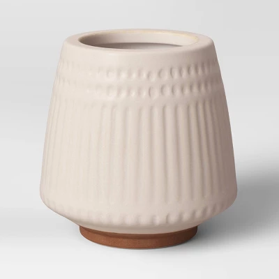 Textured Ceramic Planter Pots White - Opalhouse™ 3 Textured Ceramic Planter Pots White - Opalhouse™ - Image 3