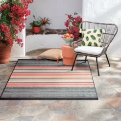 5' X 7' Outdoor Rug Multi Stripe Global Pink - Opalhouse™ 5 5' X 7' Outdoor Rug Multi Stripe Global Pink - Opalhouse™ -Opalhouse GUEST 849a4c76 29c9 486c a953 a03150bdac10