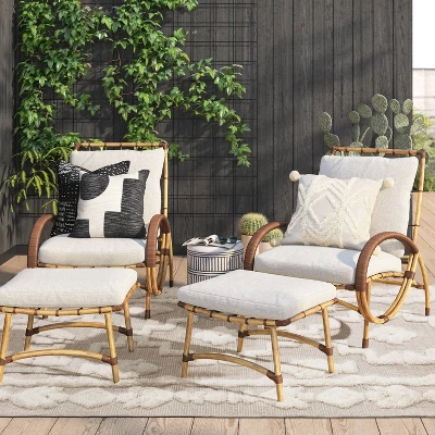 2pc Sculptured Statement Patio Chair & Ottoman - Opalhouse™ 1 2pc Sculptured Statement Patio Chair & Ottoman - Opalhouse™