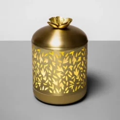 200ml Metal Flower Cutout Color-Changing Oil Diffuser Gold - Opalhouse™ -Opalhouse GUEST be53ae4e 50ec 4323 a07e 251cf8563ca1
