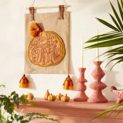 Short Clay Taper Candle Holder Red - Opalhouseâ„¢ Designed With Jungalowâ„¢