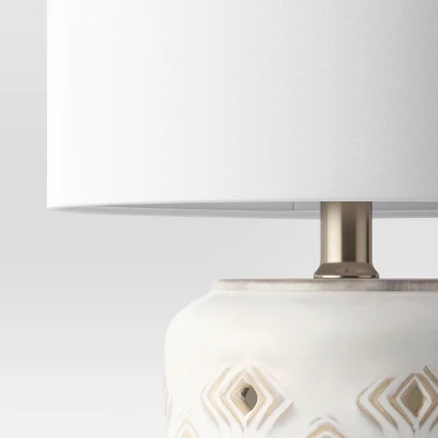 Diamond Cutout Table Lamp With Lit Base - Opalhouse™ 3 Diamond Cutout Table Lamp With Lit Base - Opalhouse™ - Image 3