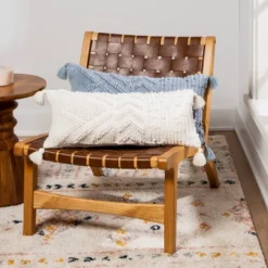 Oversize Embroidered Textured Lumbar Throw Pillow - Opalhouseâ„¢