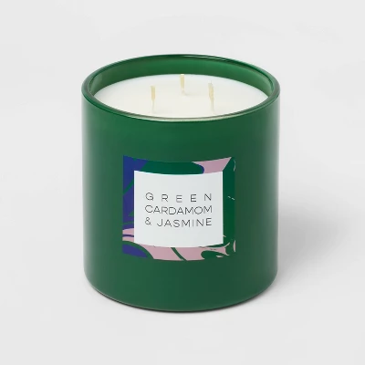 28oz Glass Cardamom & Jasmine Candle Green - Opalhouse™ 2 28oz Glass Cardamom & Jasmine Candle Green - Opalhouse™ - Image 2
